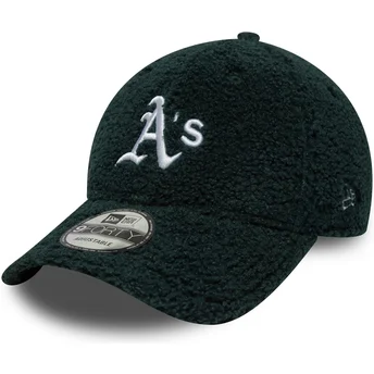 Boné curvo verde ajustável 9FORTY Winter Borg da Oakland Athletics MLB da New Era