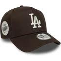 bone-curvo-castanho-snapback-9forty-e-frame-side-patch-da-los-angeles-dodgers-mlb-da-new-era