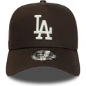 bone-curvo-castanho-snapback-9forty-e-frame-side-patch-da-los-angeles-dodgers-mlb-da-new-era