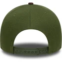 bone-curvo-verde-e-castanho-snapback-9forty-e-frame-suede-visor-da-los-angeles-dodgers-mlb-da-new-era