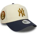 bone-curvo-bege-e-azul-marinho-snapback-9forty-e-frame-world-series-patch-da-new-york-yankees-mlb-da-new-era