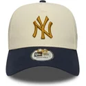 bone-curvo-bege-e-azul-marinho-snapback-9forty-e-frame-world-series-patch-da-new-york-yankees-mlb-da-new-era