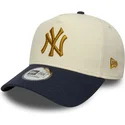 bone-curvo-bege-e-azul-marinho-snapback-9forty-e-frame-world-series-patch-da-new-york-yankees-mlb-da-new-era