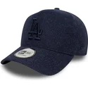 bone-curvo-azul-marinho-snapback-com-logo-azul-marinho-9forty-e-frame-melton-da-los-angeles-dodgers-mlb-da-new-era