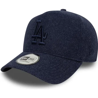 Boné curvo azul marinho snapback com logo azul marinho 9FORTY E Frame Melton da Los Angeles Dodgers MLB da New Era