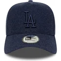 bone-curvo-azul-marinho-snapback-com-logo-azul-marinho-9forty-e-frame-melton-da-los-angeles-dodgers-mlb-da-new-era