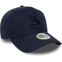 bone-curvo-azul-marinho-snapback-com-logo-azul-marinho-9forty-e-frame-melton-da-los-angeles-dodgers-mlb-da-new-era