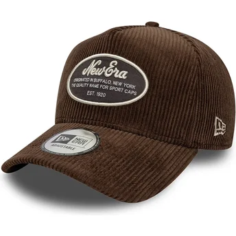 Boné curvo castanho snapback 9FORTY E Frame Patch Cord da New Era