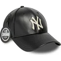 bone-curvo-preto-ajustavel-9forty-m-crown-img-leather-da-new-york-yankees-mlb-da-new-era