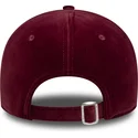 bone-curvo-grena-ajustavel-para-mulheres-9forty-velour-da-los-angeles-dodgers-mlb-da-new-era