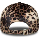 bone-curvo-leopardo-ajustavel-para-mulheres-9forty-leao-velour-da-new-york-yankees-mlb-da-new-era