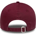 bone-curvo-grena-ajustavel-para-mulheres-com-logo-bege-9twenty-boucle-da-los-angeles-dodgers-mlb-da-new-era