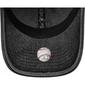 bone-curvo-preto-ajustavel-para-mulheres-9twenty-denim-da-new-york-yankees-mlb-da-new-era