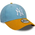 bone-curvo-azul-e-castanho-ajustavel-para-crianca-9forty-cord-da-new-york-yankees-mlb-da-new-era