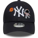 bone-curvo-azul-marinho-ajustavel-para-crianca-9forty-space-icon-da-new-york-yankees-mlb-da-new-era