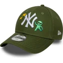 bone-curvo-verde-ajustavel-para-crianca-9forty-space-icon-da-new-york-yankees-mlb-da-new-era