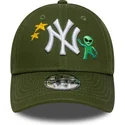 bone-curvo-verde-ajustavel-para-crianca-9forty-space-icon-da-new-york-yankees-mlb-da-new-era