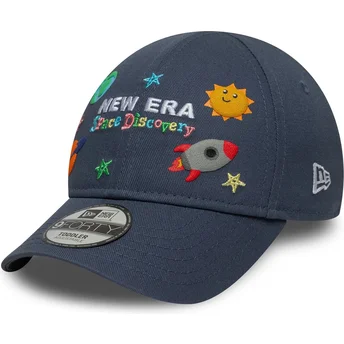 Boné curvo azul ajustável para criança 9FORTY Space Icon da New Era