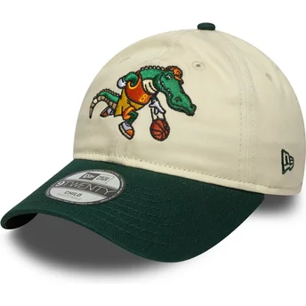 Boné curvo bege e verde ajustável para criança 9TWENTY Mascot da New Era