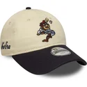 bone-curvo-bege-e-azul-marinho-ajustavel-para-crianca-9twenty-mascot-da-new-era