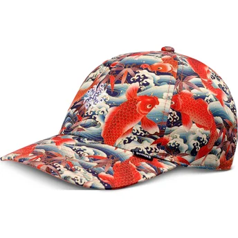 Boné curvo multicolor ajustável Koi Watching Club da Djinns