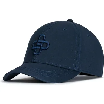Boné curvo azul marinho ajustável com logo azul marinho Baseball Peach OBL055 da Oblack