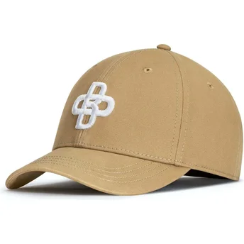 Boné curvo bege escuro ajustável Baseball Peach OBL048 da Oblack