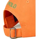 bone-curvo-laranja-ajustavel-com-logo-verde-cotton-chino-classic-sport-da-polo-ralph-lauren