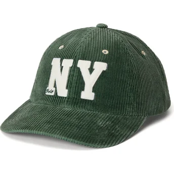 Boné curvo verde ajustável NY Patch Authentic Corduroy da Polo Ralph Lauren