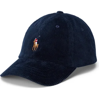 Boné curvo azul marinho ajustável Classic Sport Corduroy da Polo Ralph Lauren
