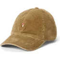 bone-curvo-castanho-claro-ajustavel-classic-sport-corduroy-da-polo-ralph-lauren