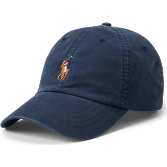 Boné curvo azul marinho ajustável Classic Sport Stretch Cotton Twill da Polo Ralph Lauren