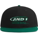 bone-plano-preto-e-verde-snapback-graffiti-logo-da-and1