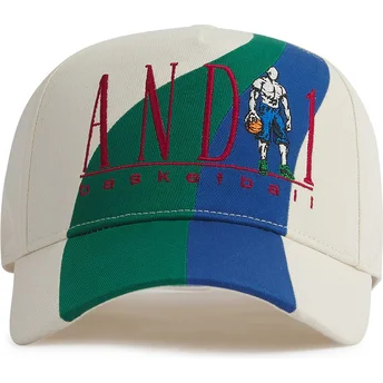 Boné curvo bege snapback Retro Logo Colour Block da AND1