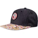 bone-plano-preto-e-multicolor-snapback-para-crianca-lucky-cat-linen-rev-da-djinns