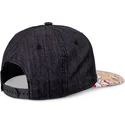 bone-plano-preto-e-multicolor-snapback-para-crianca-lucky-cat-linen-rev-da-djinns