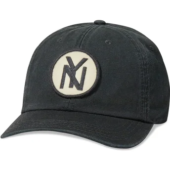 Boné curvo preto ajustável New York Black Yankees Hepcat da American Needle