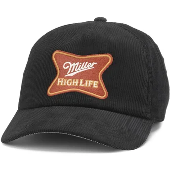Boné curvo preto snapback Miller High Life Roscoe Cord da American Needle