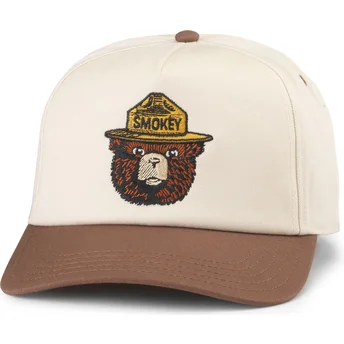 Boné curvo castanho snapback Smokey Bear Roscoe da American Needle