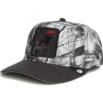 Boné curvo preto snapback gato Misfit Camo Desaturated Camo The Farm da Goorin Bros.