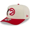 bone-curvo-bege-e-vermelho-snapback-9fifty-a-frame-precurved-hardwood-classics-da-atlanta-hawks-nba-da-new-era