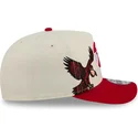 bone-curvo-bege-e-vermelho-snapback-9fifty-a-frame-precurved-hardwood-classics-da-atlanta-hawks-nba-da-new-era