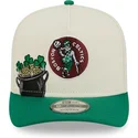 bone-curvo-bege-e-verde-snapback-9fifty-a-frame-precurved-hardwood-classics-da-boston-celtics-nba-da-new-era