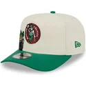 bone-curvo-bege-e-verde-snapback-9fifty-a-frame-precurved-hardwood-classics-da-boston-celtics-nba-da-new-era