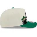 bone-curvo-bege-e-verde-snapback-9fifty-a-frame-precurved-hardwood-classics-da-boston-celtics-nba-da-new-era
