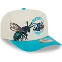 bone-curvo-bege-e-azul-snapback-9fifty-a-frame-precurved-hardwood-classics-da-charlotte-hornets-nba-da-new-era