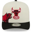 bone-curvo-bege-e-preto-snapback-9fifty-a-frame-precurved-hardwood-classics-da-chicago-bulls-nba-da-new-era