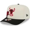 bone-curvo-bege-e-preto-snapback-9fifty-a-frame-precurved-hardwood-classics-da-chicago-bulls-nba-da-new-era