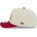 bone-curvo-bege-e-vermelho-snapback-9fifty-a-frame-precurved-hardwood-classics-da-denver-nuggets-nba-da-new-era