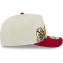 bone-curvo-bege-e-vermelho-snapback-9fifty-a-frame-precurved-hardwood-classics-da-denver-nuggets-nba-da-new-era